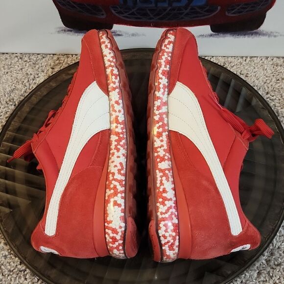Puma Jamming Easy Rider Bubble Sole Red Suede Shoes Size 7 Youth Womens 8.5 - Picture 7 of 10